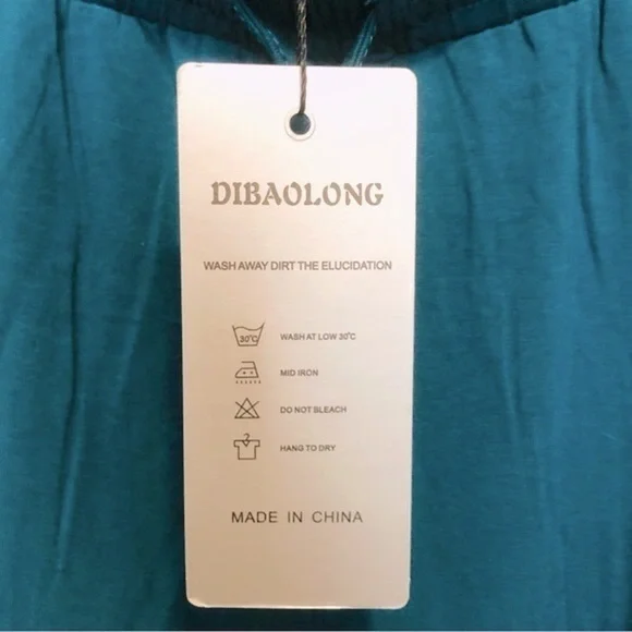 DIBAOLONG Teal Draw-String Joggers - Picture 7 of 8